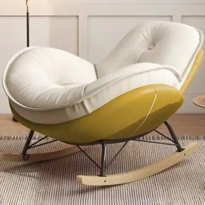 Upholstered Flared Arm Rocking Chair with Optional Ottoman Image - 9