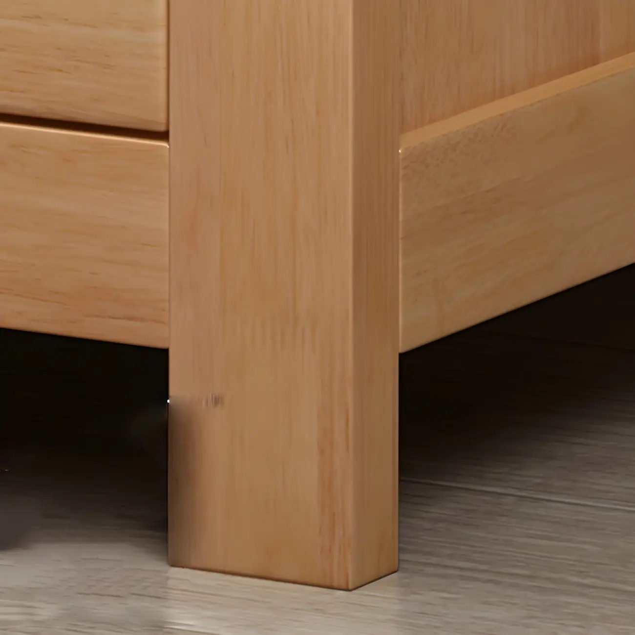 Narrow Rubberwood Lift-Top Bed Side Table with Drawers Image - 10 | homeyfad