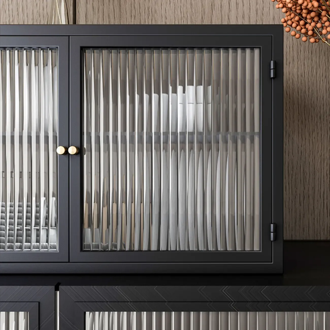 Modern Metal Display Cabinet Easy to Store with Glazed Door Image - 7