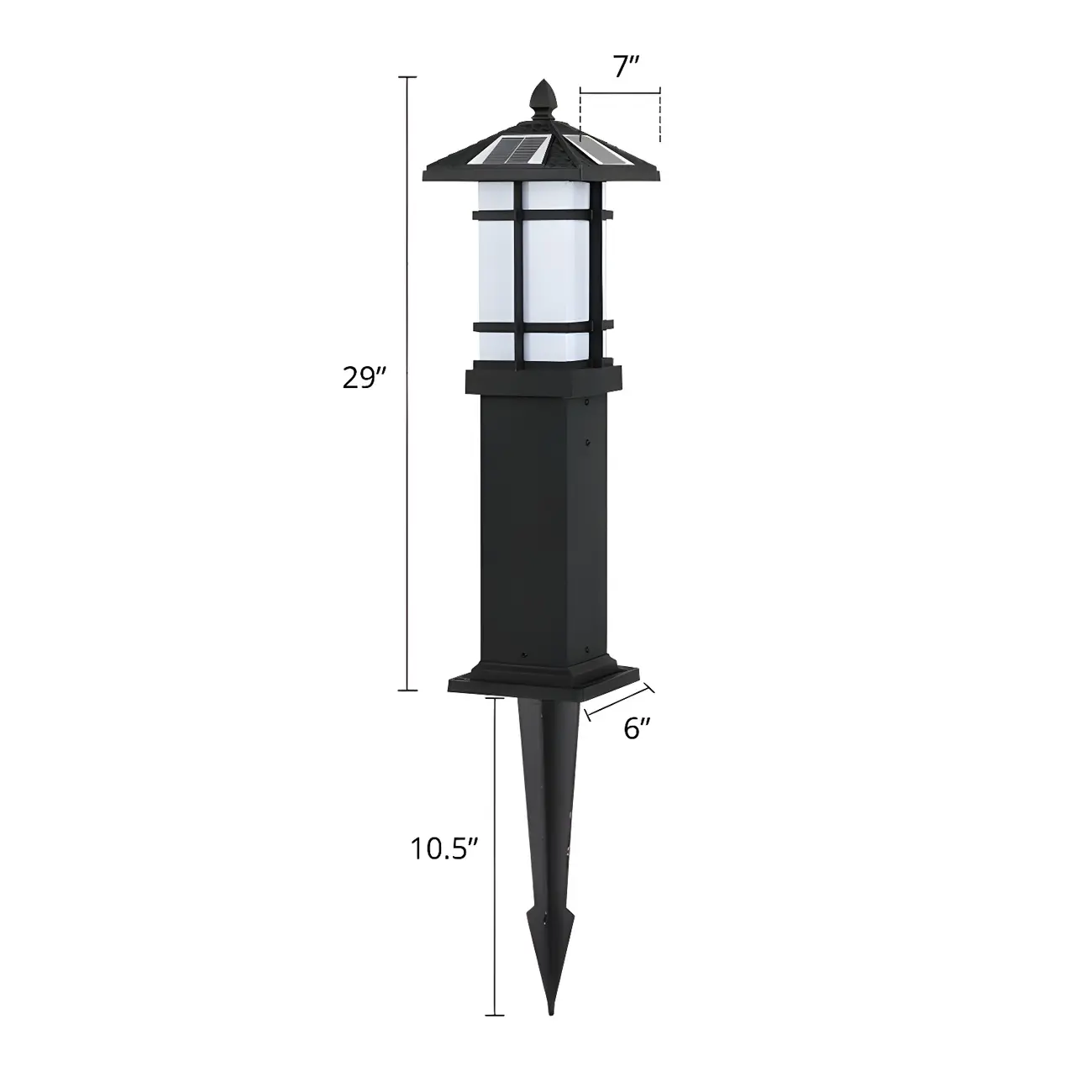 Solar LED Frosted Glass Staked Light for Outdoor Pathway Image - 2 | homeyfad
