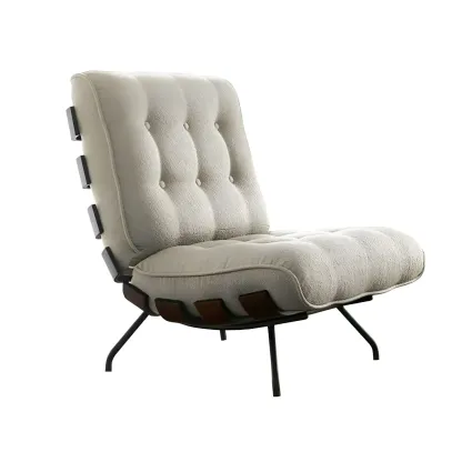 Traditional Tufted Mohair Reclining Side Chair Image - 9