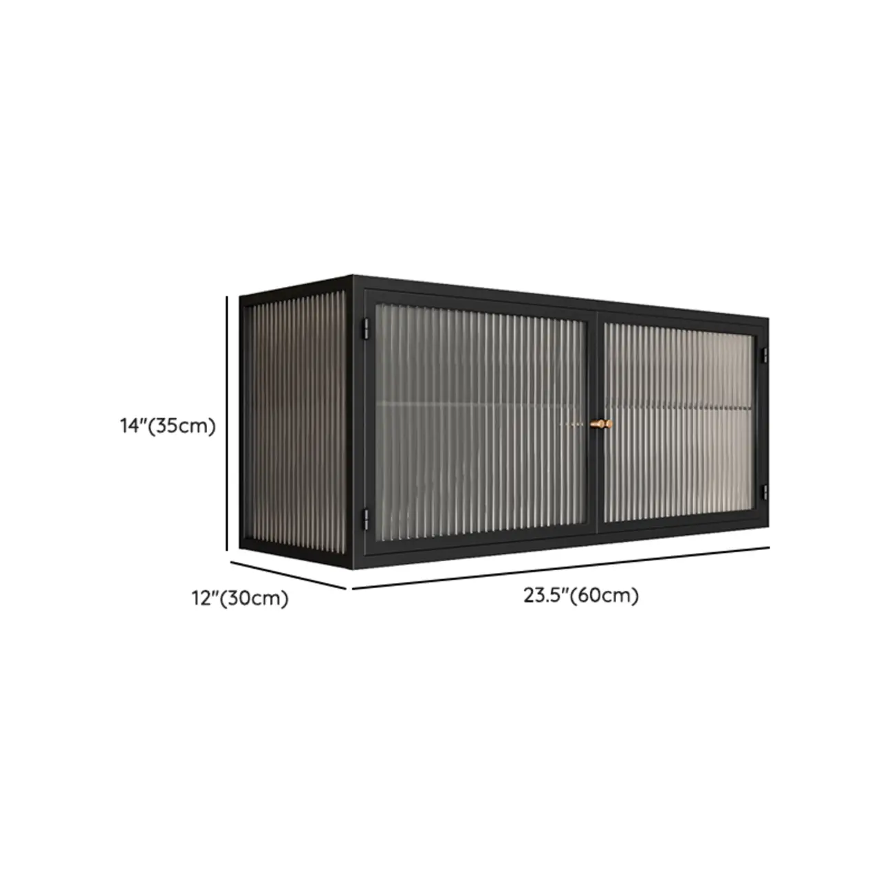 Modern Metal Display Cabinet  Easy to Store with Glazed Door #size