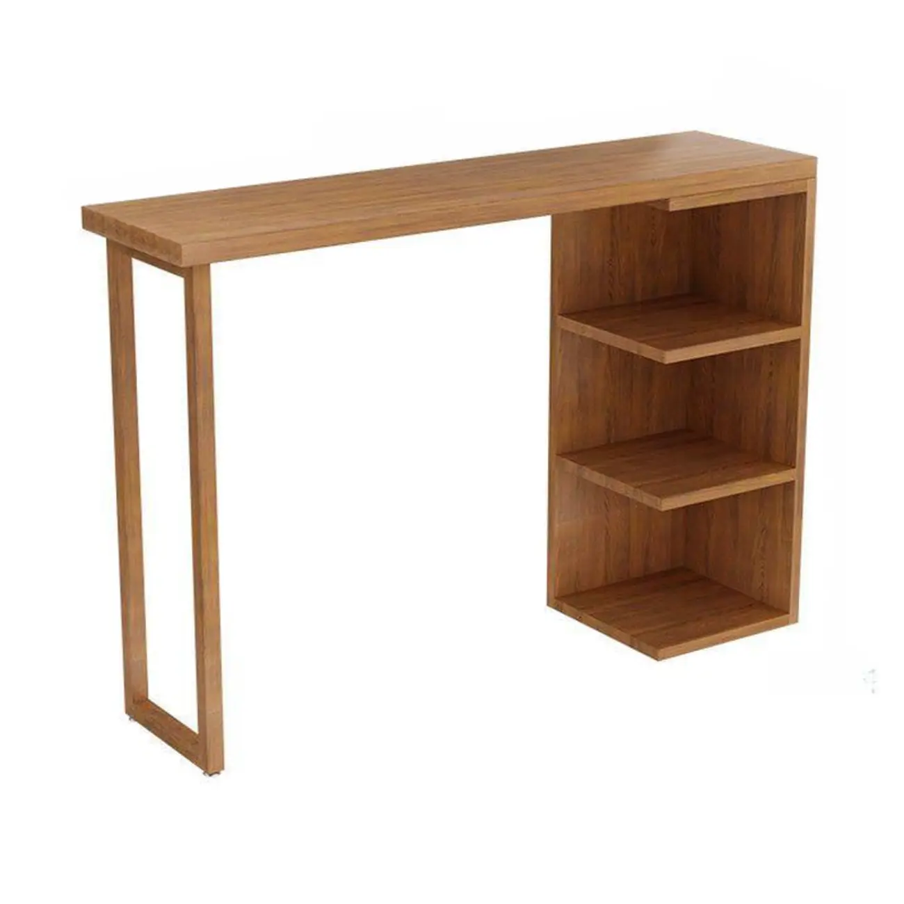 Modern Wooden Bar Height Table with Side Cabinet Image - 5 | homeyfad