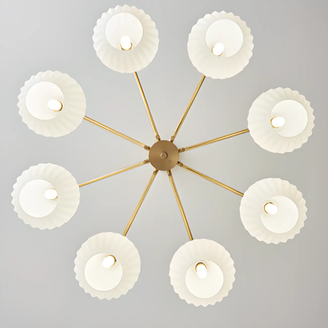 Modern 8-light Glass Globe Chandelier with Adjustable Height Image - 9 | homeyfad