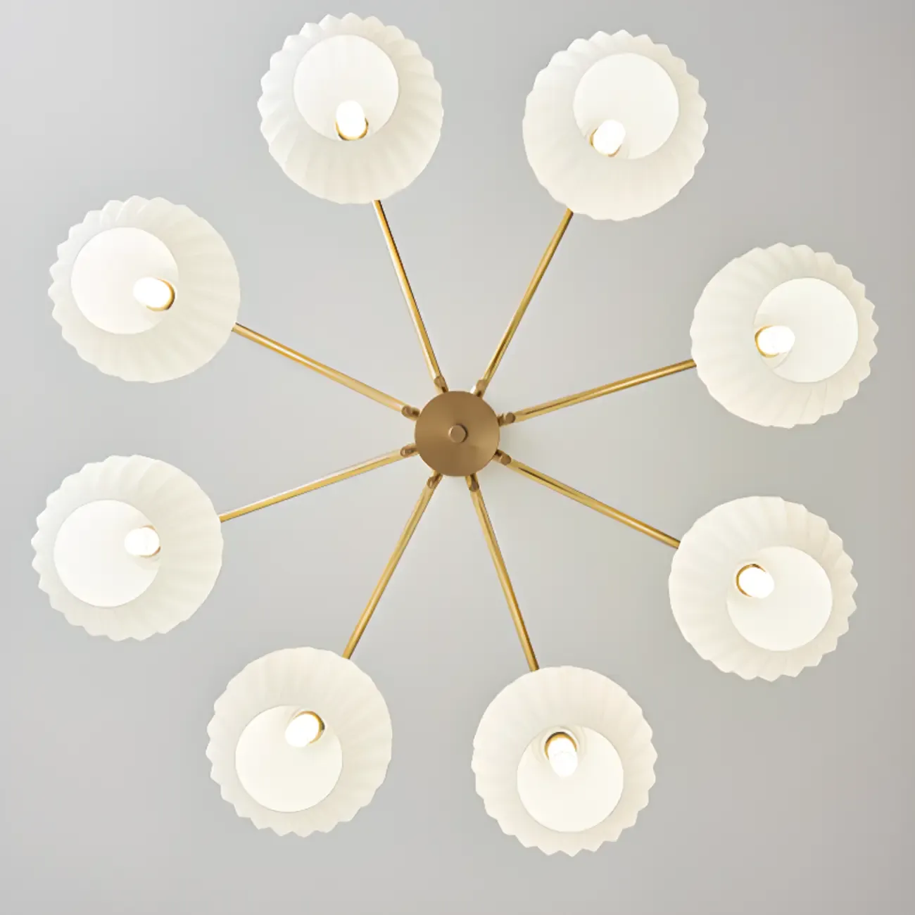 Modern 8-light Glass Globe Chandelier with Adjustable Height Image - 9