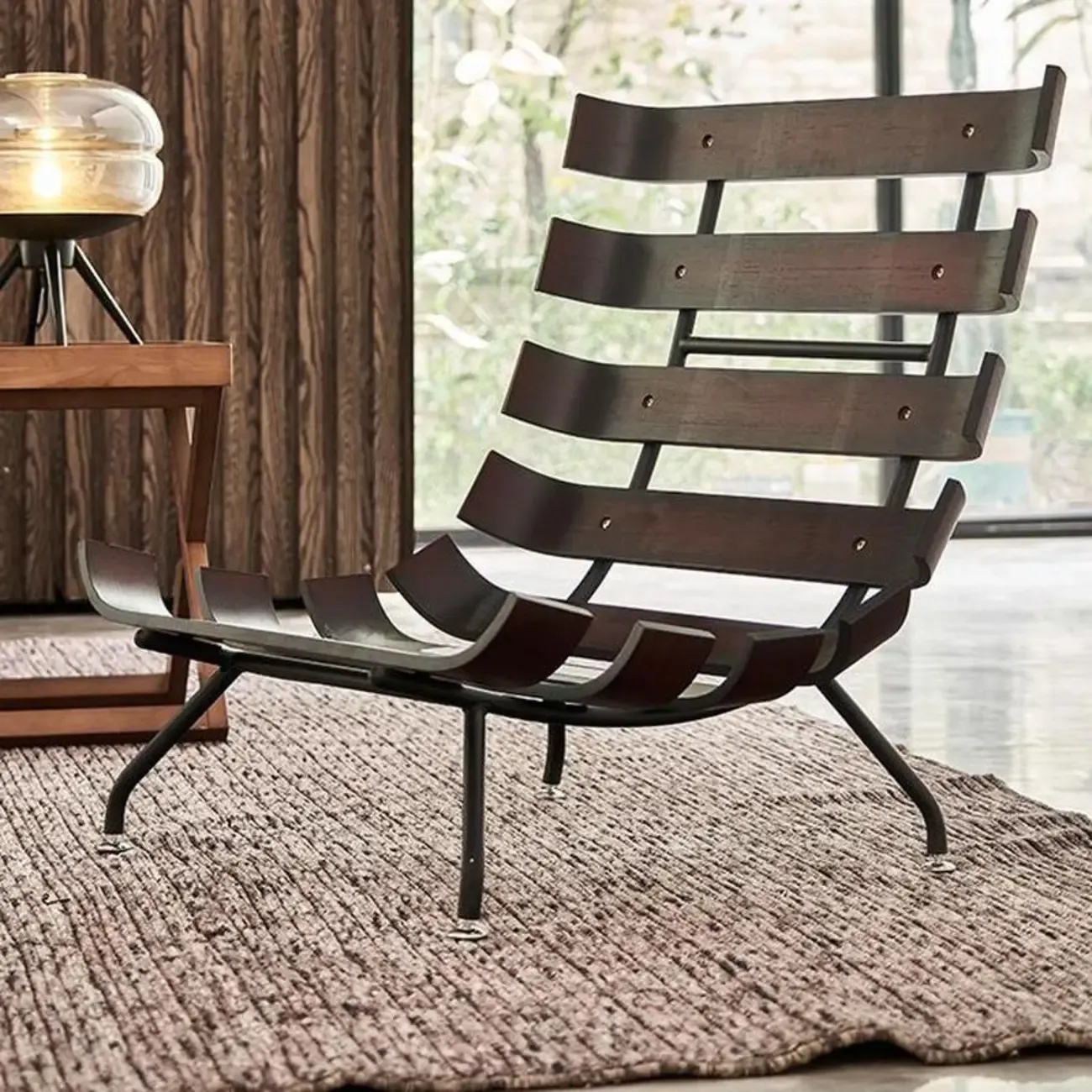Traditional Tufted Mohair Reclining Side Chair Image - 12