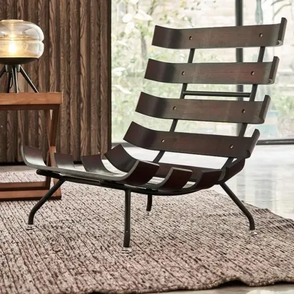 Traditional Tufted Mohair Reclining Side Chair Image - 12