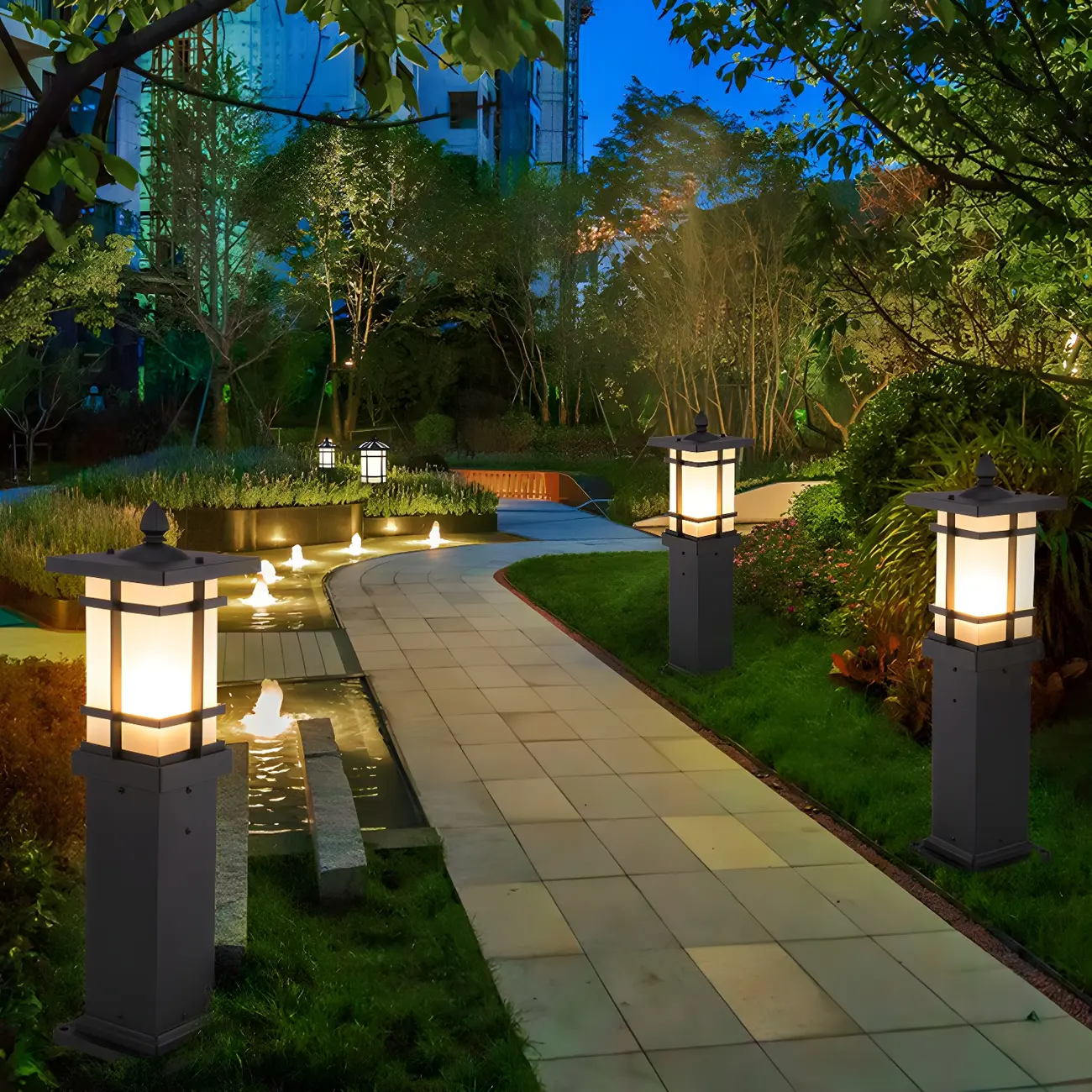 Solar LED Frosted Glass Staked Light for Outdoor Pathway Image - 6 | homeyfad