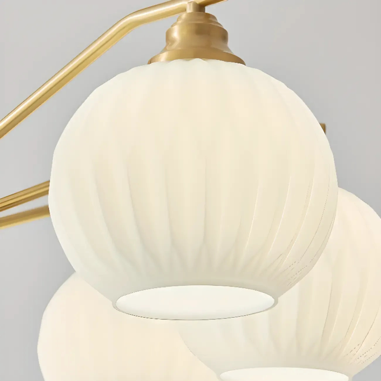 Modern 8-light Glass Globe Chandelier with Adjustable Height Image - 11