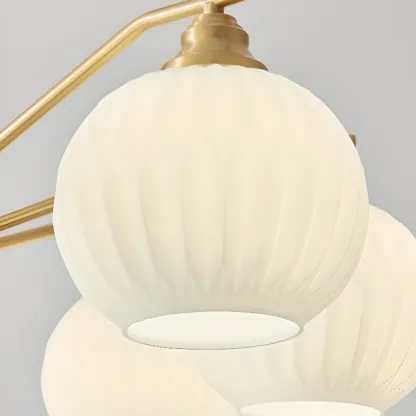 Modern 8-light Glass Globe Chandelier with Adjustable Height Image - 11