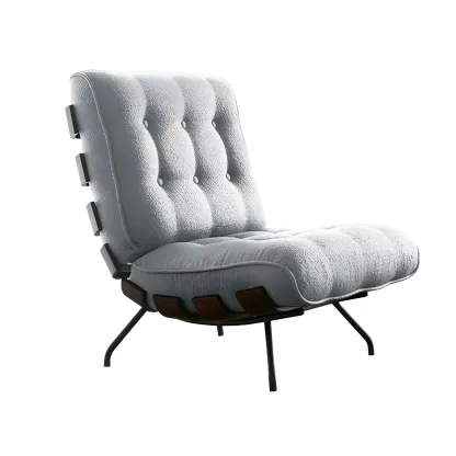Traditional Tufted Mohair Reclining Side Chair Image - 13