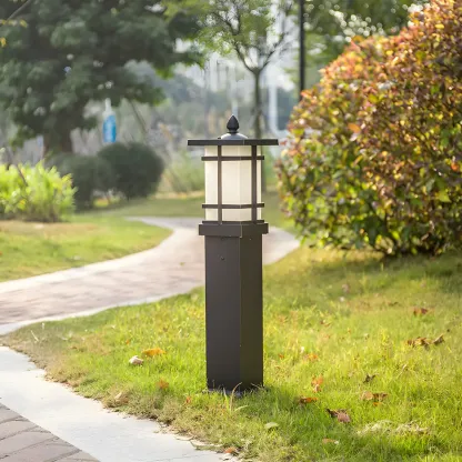 Solar LED Frosted Glass Staked Light for Outdoor Pathway Image - 7