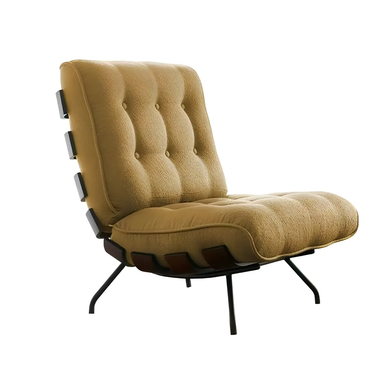 Traditional Tufted Mohair Reclining Side Chair Image - 15 | homeyfad