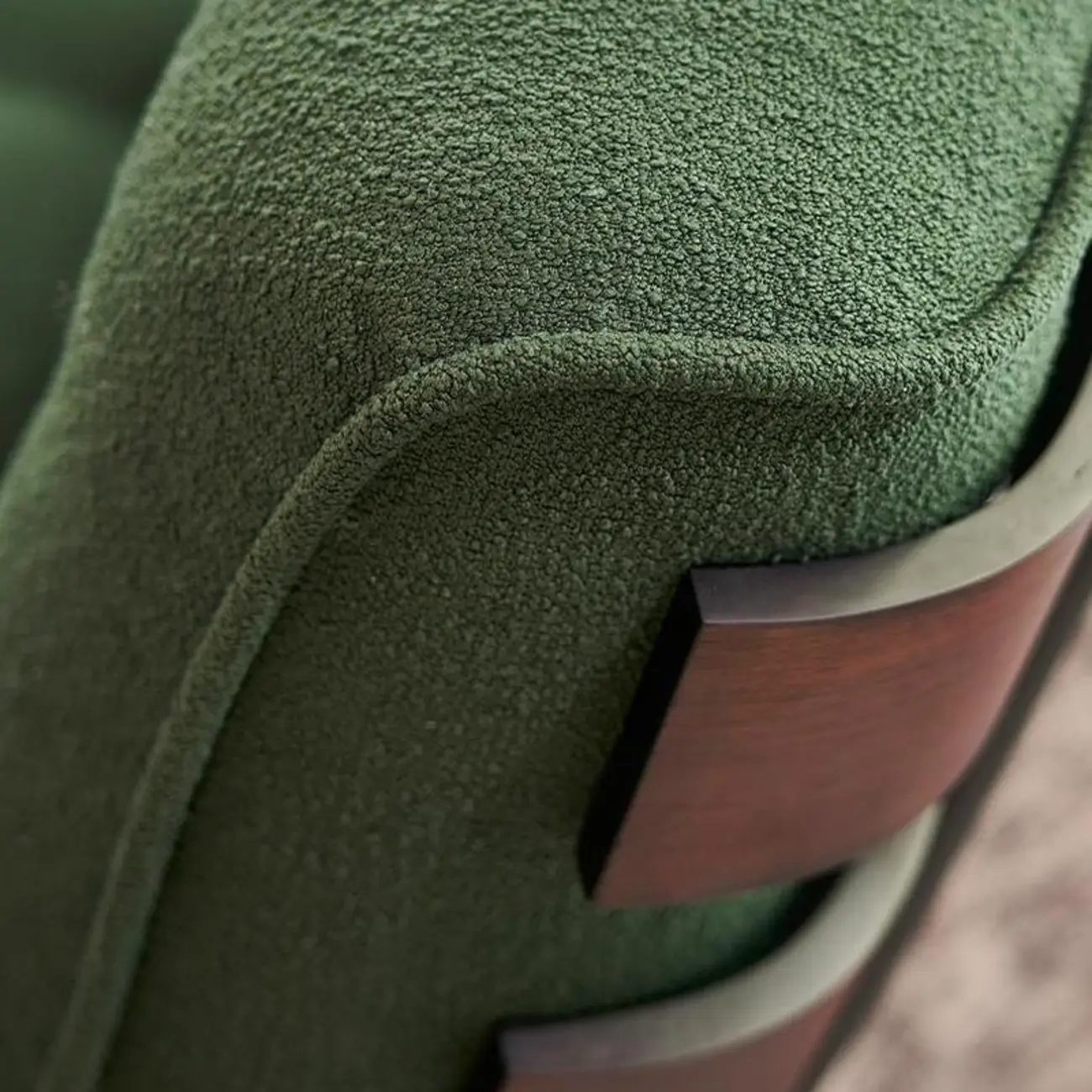 Traditional Tufted Mohair Reclining Accent Chair Image - 7 | homeyfad