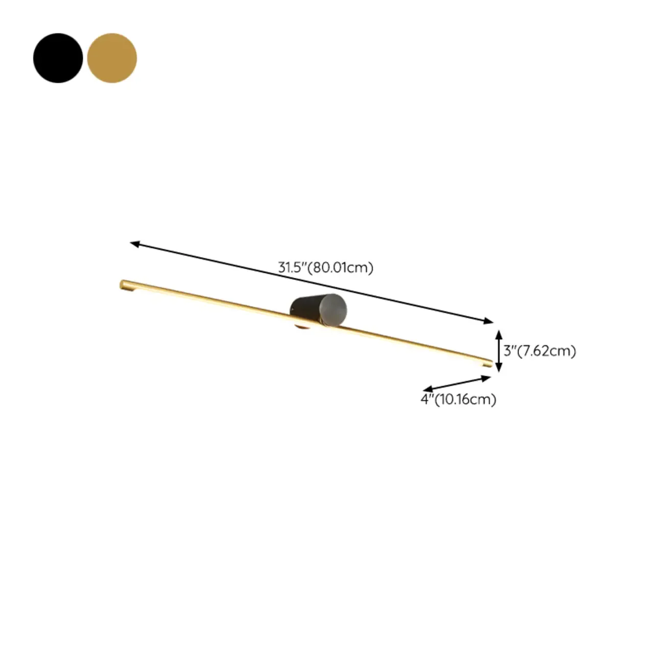 1-light Modern LED Bathroom Vanity Light Above Mirror  Image - 25