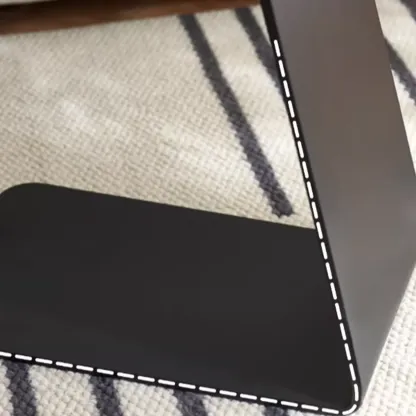 Modern Black Clear Glass Round Side Table for Couch Image - 8