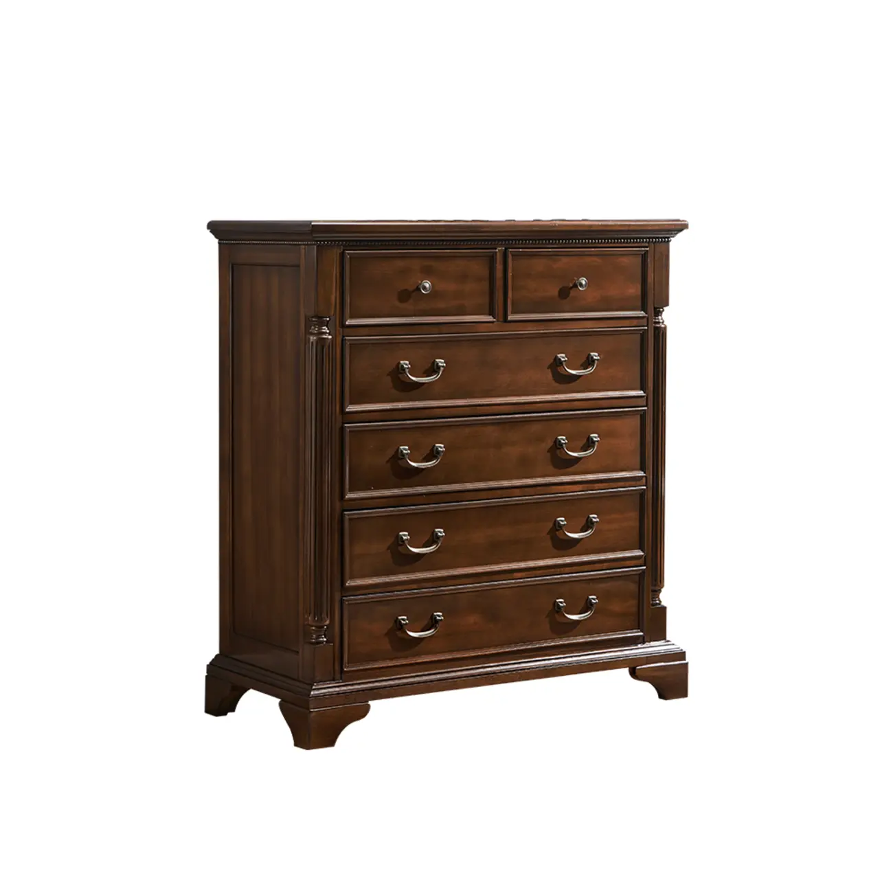 Traditional Brown Wood Dressers with 9-Drawers for Office Image - 3 | homeyfad