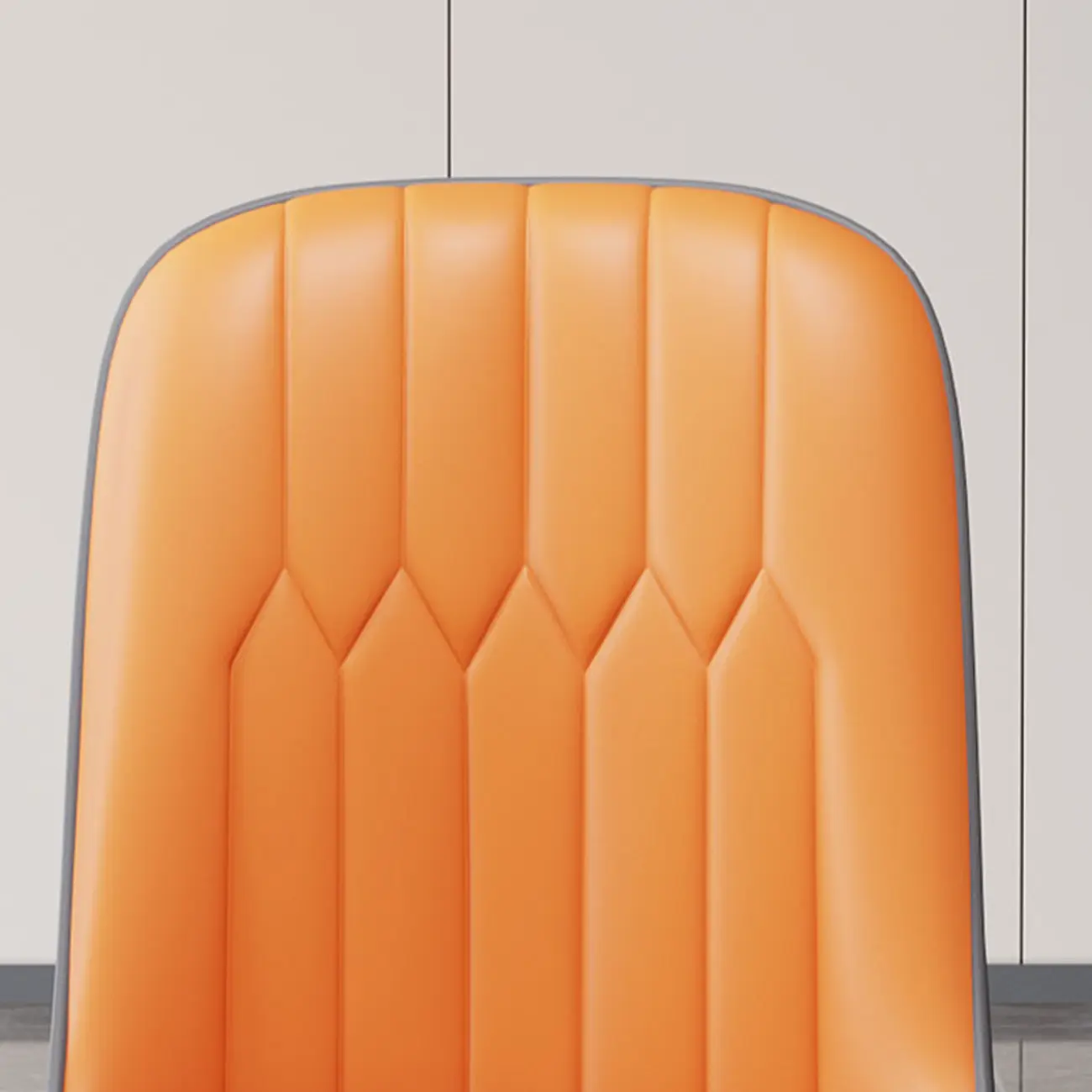 Modern Leather Upholstered Dining Chair with High Back Image - 21 | homeyfad