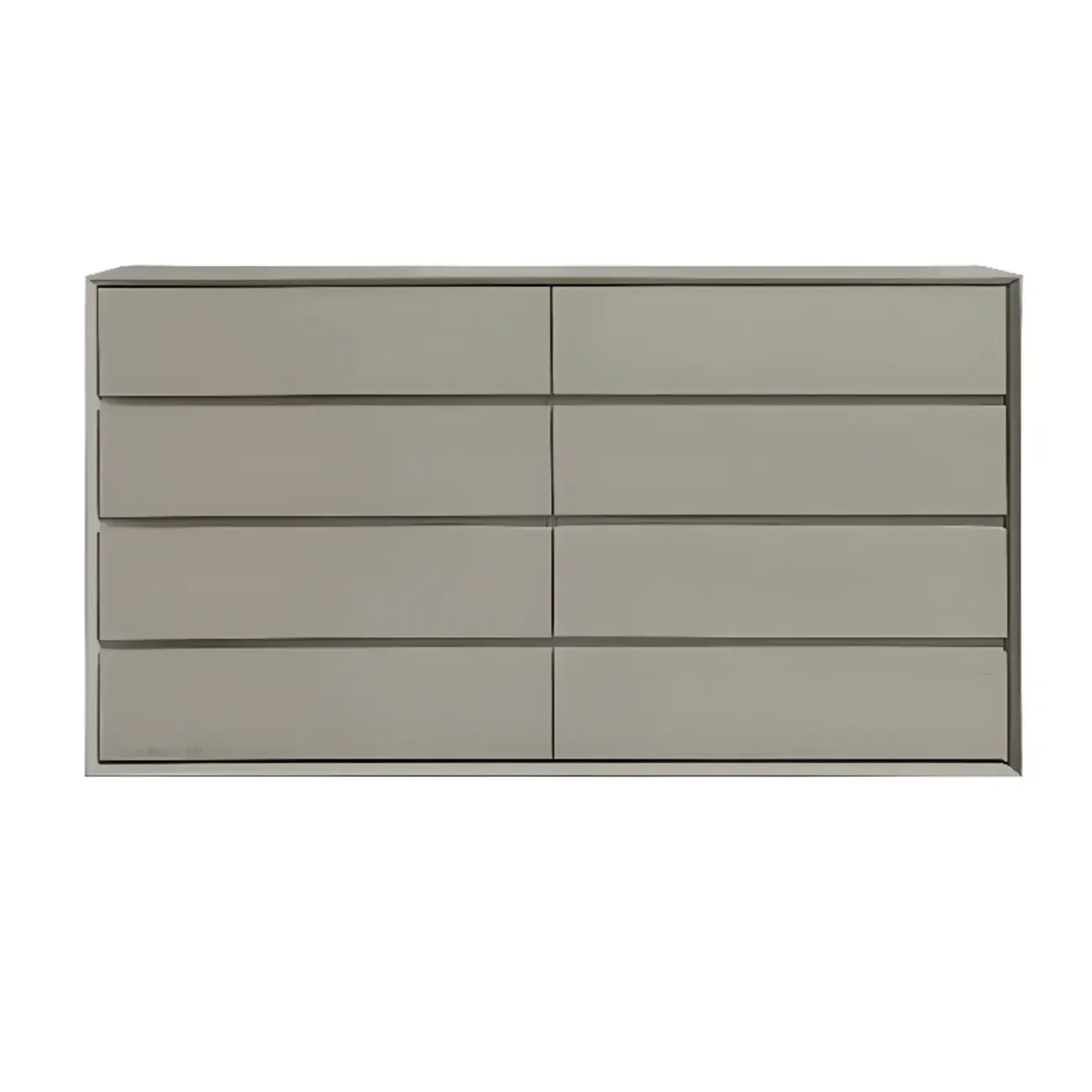 Modern Wooden Cream Double Dresser with Storage Image - 5