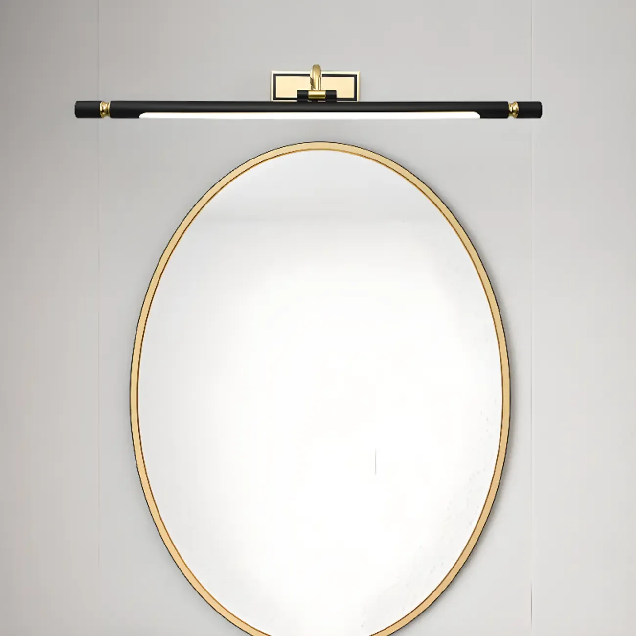 Modern linear LED Vanity Light Fixture with Black Lampshade Image - 5