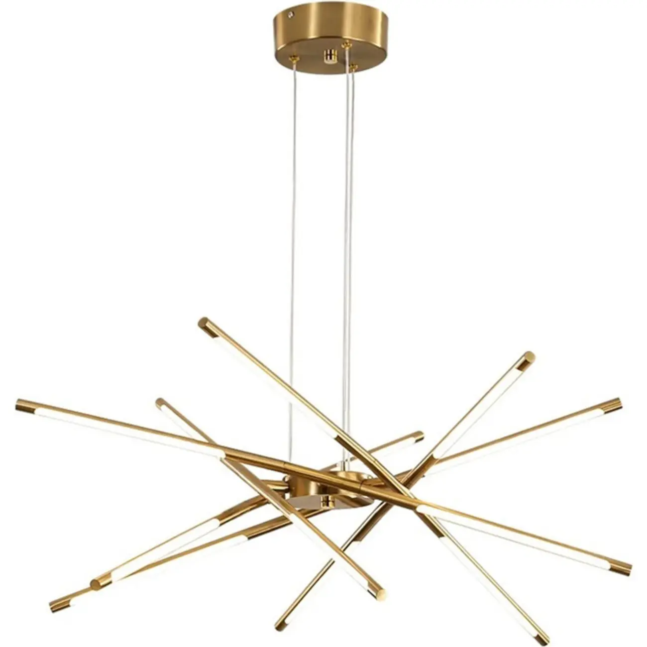 Linear Sputnik LED Chandelier with Adjustable Height Image - 5 | homeyfad