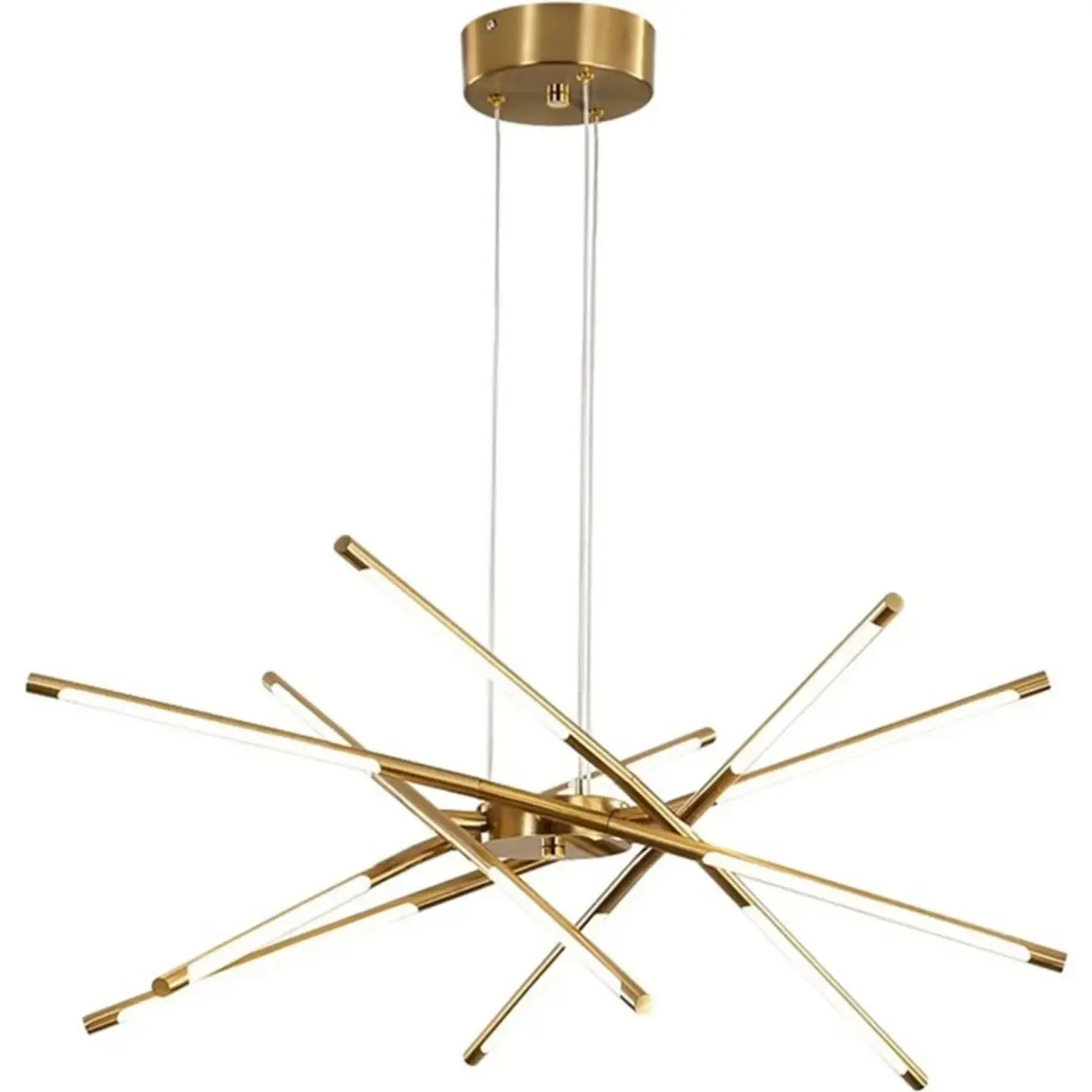 Linear Sputnik LED Chandelier with Adjustable Height Image - 5