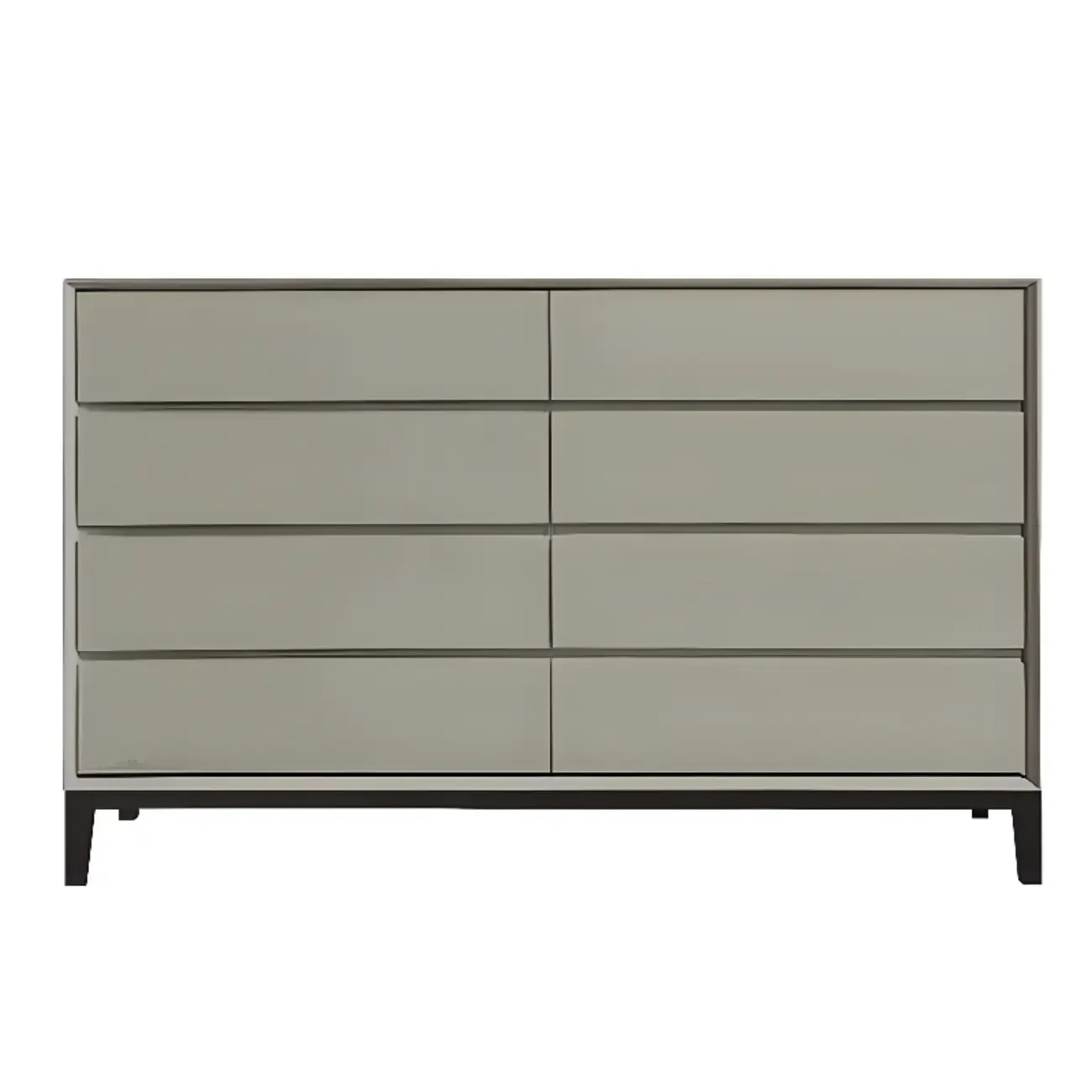 Modern Wooden Cream Double Dresser with Storage Image - 9