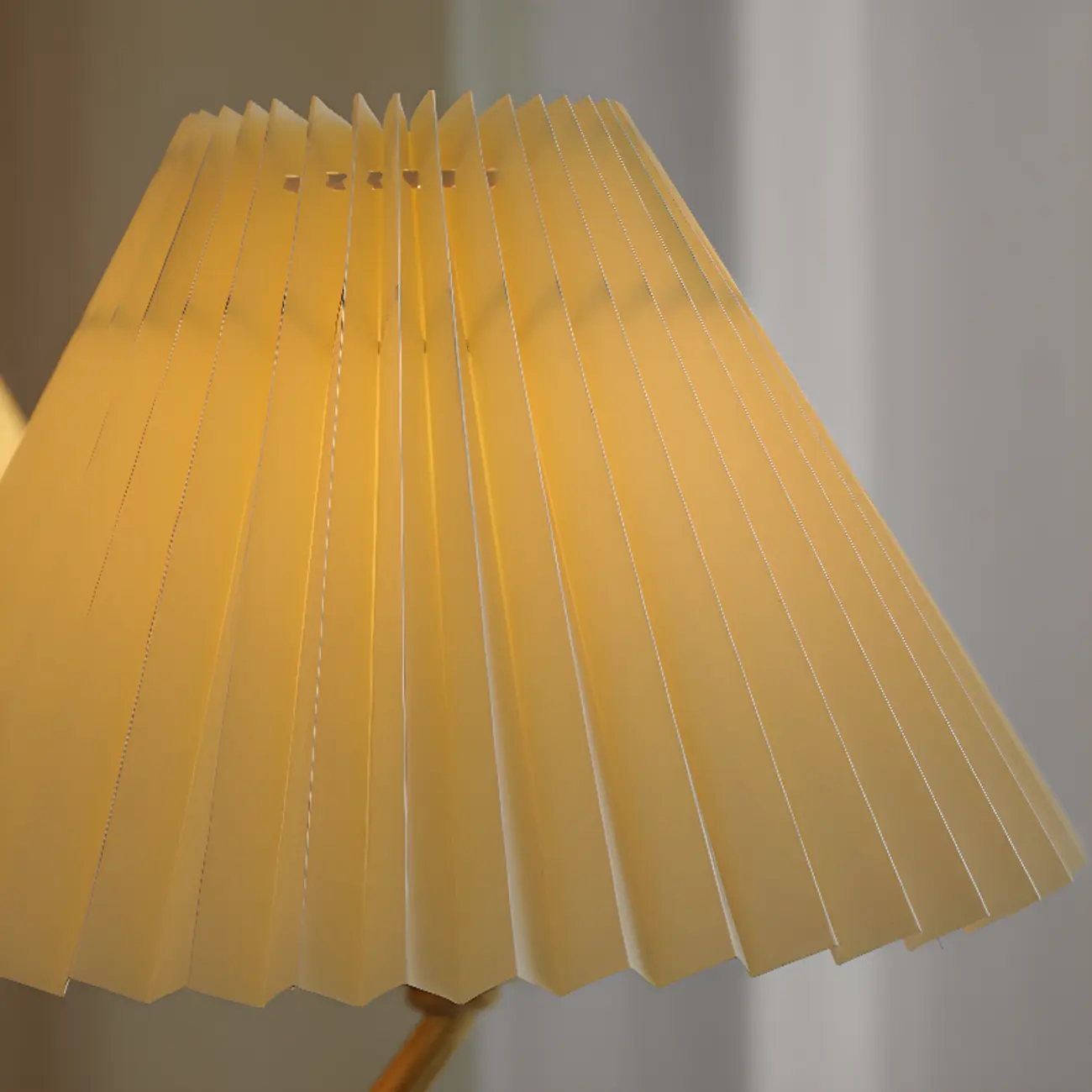 Vintage Brass Fabric Chandelier with Beige Pleated Shades  Image - 10 | homeyfad