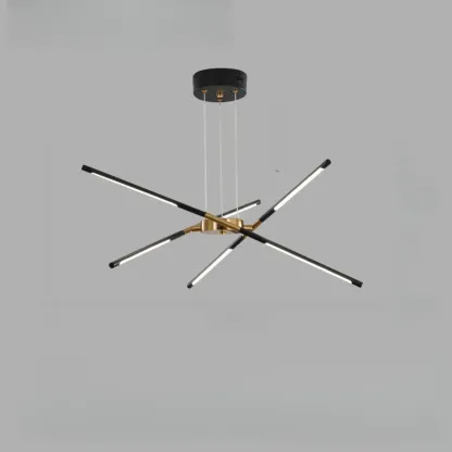 Linear Sputnik LED Chandelier with Adjustable Height Image - 6