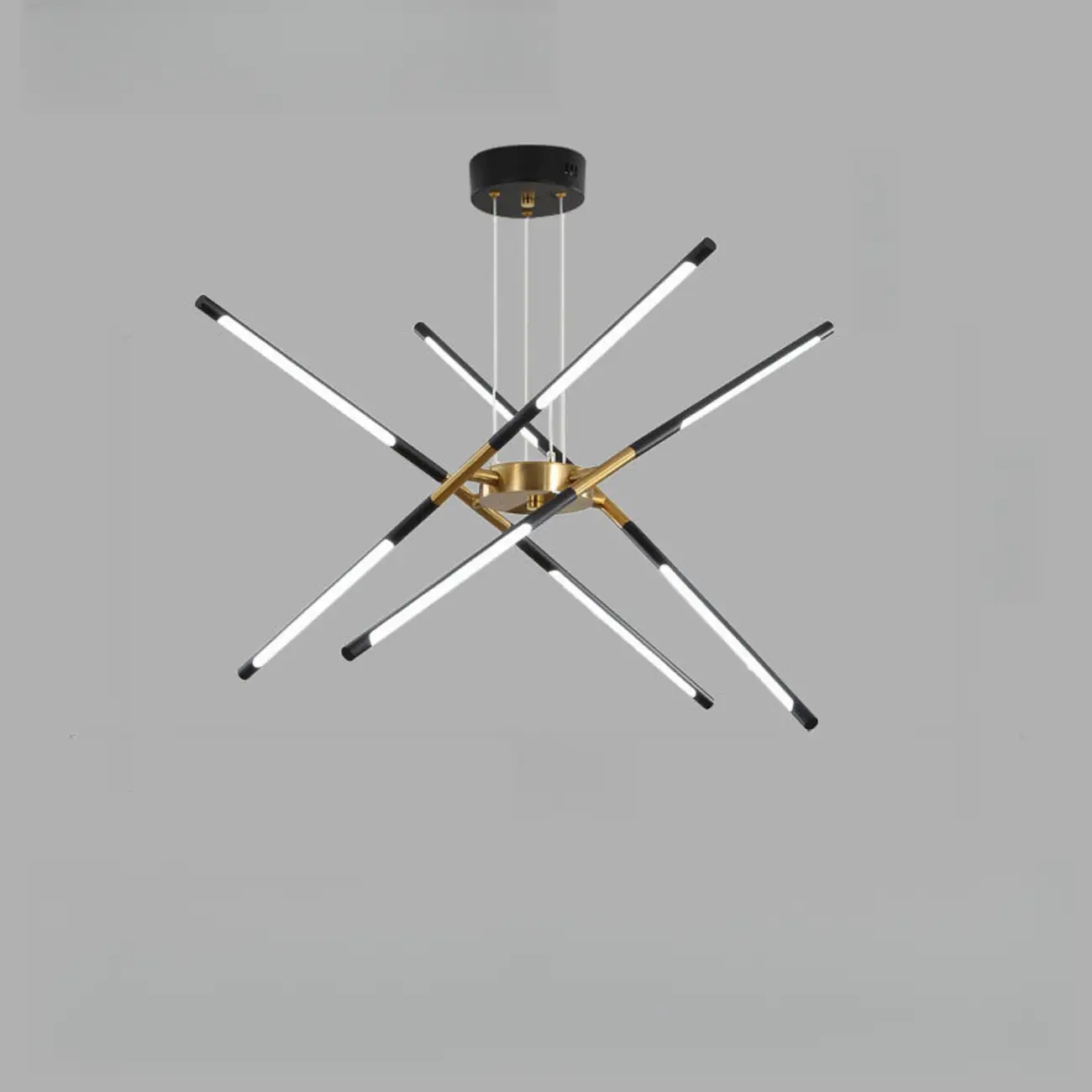 Linear Sputnik LED Chandelier with Adjustable Height Image - 7 | homeyfad