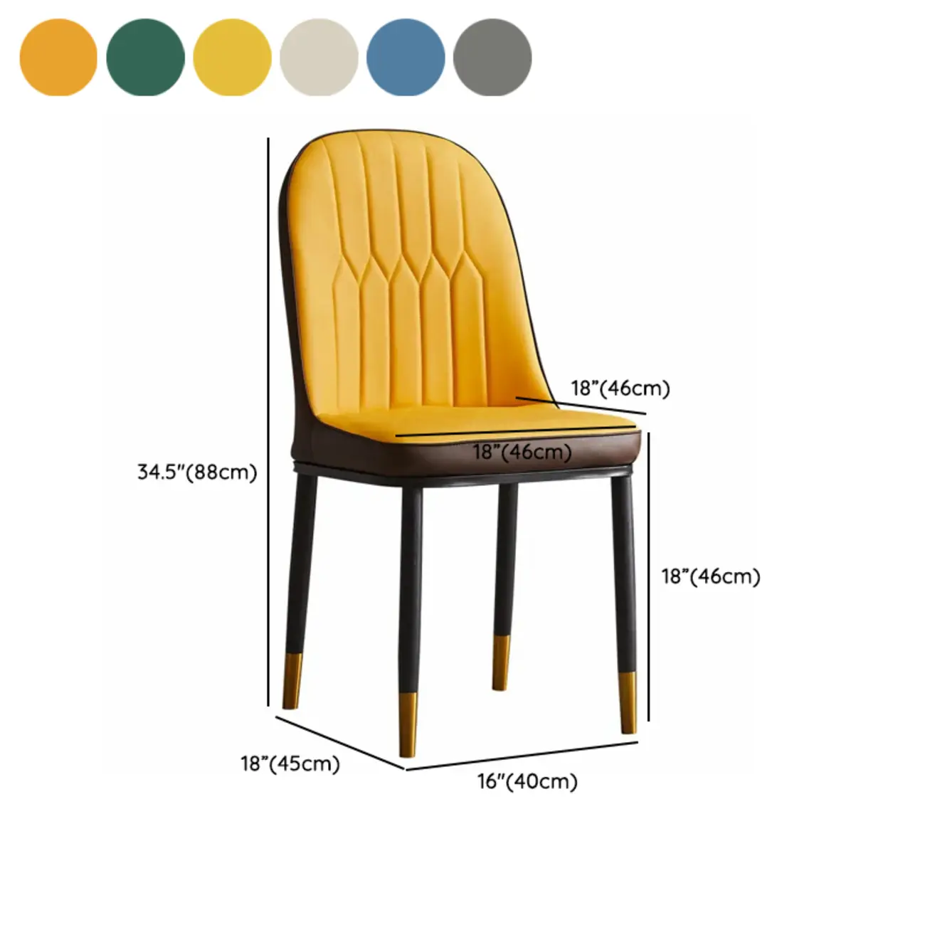 Modern Leather Upholstered Dining Chair with High Back Image - 26 | homeyfad