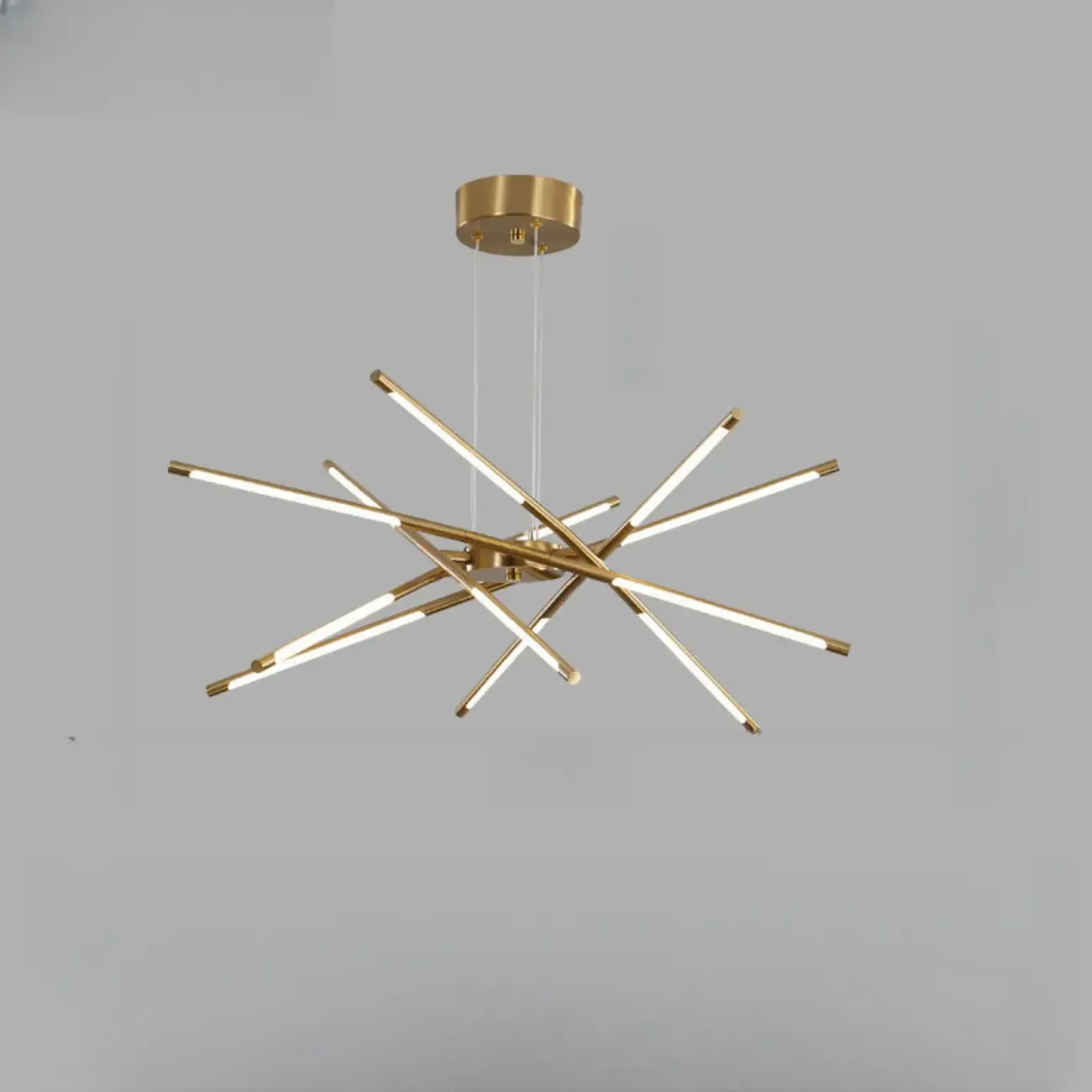 Linear Sputnik LED Chandelier with Adjustable Height Image - 8