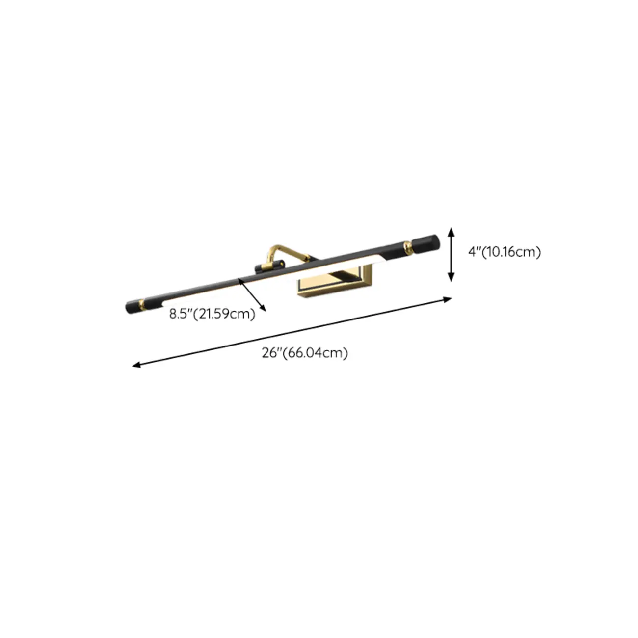 Modern linear LED Vanity Light Fixture with Black Lampshade Image - 9 | homeyfad