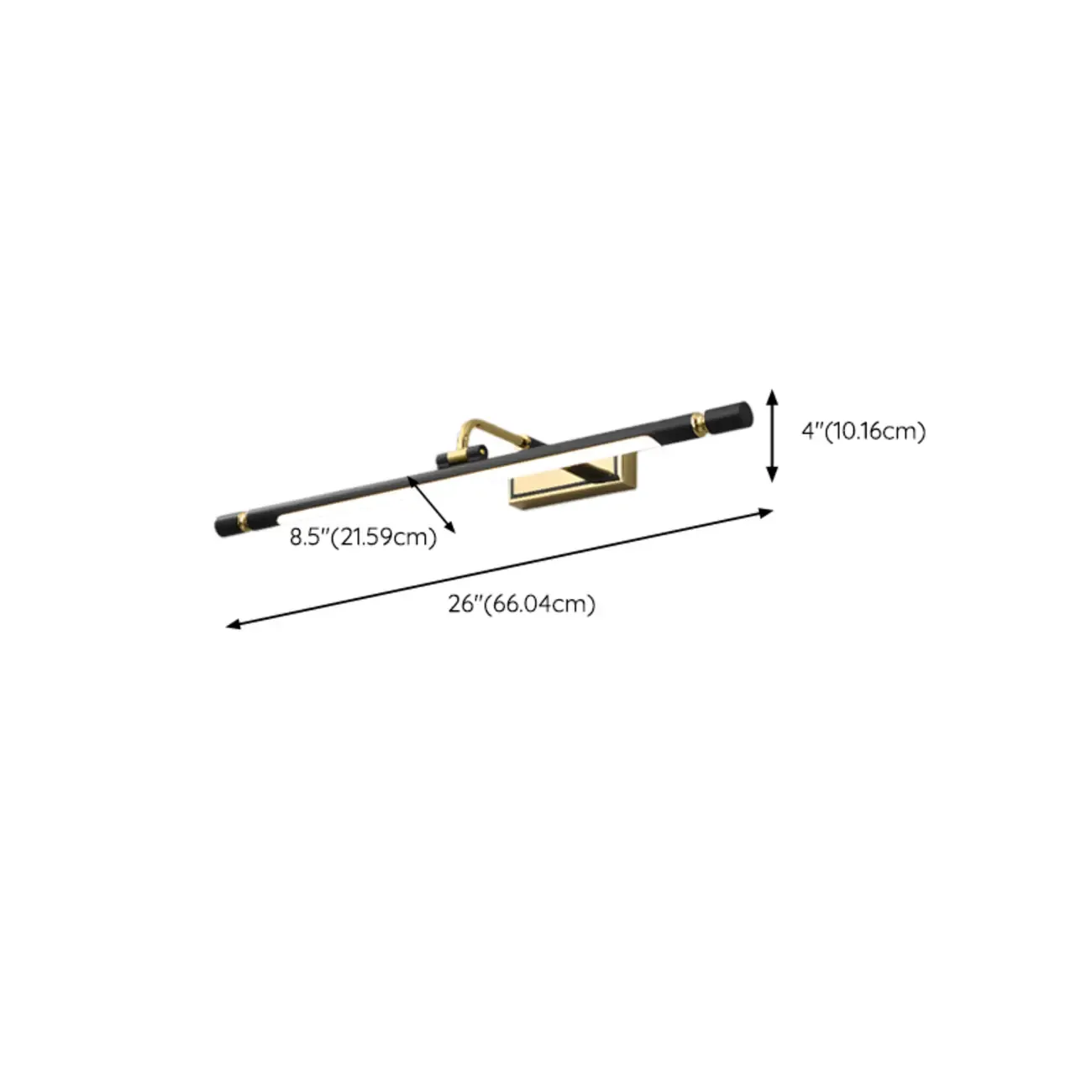 Modern linear LED Vanity Light Fixture with Black Lampshade Image - 9