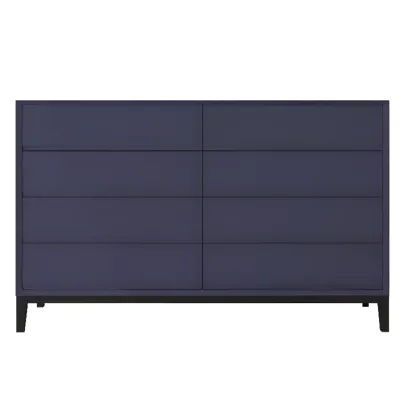 Modern Wooden Cream Double Dresser with Storage Image - 11