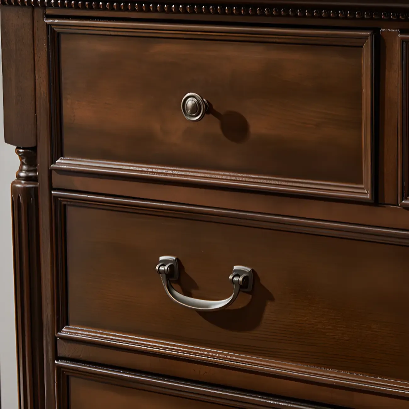 Traditional Brown Wood Dressers with 9-Drawers for Office Image - 9