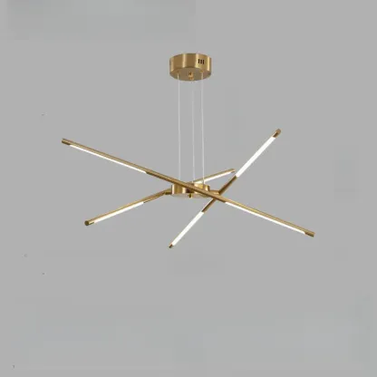 Linear Sputnik LED Chandelier with Adjustable Height Image - 9