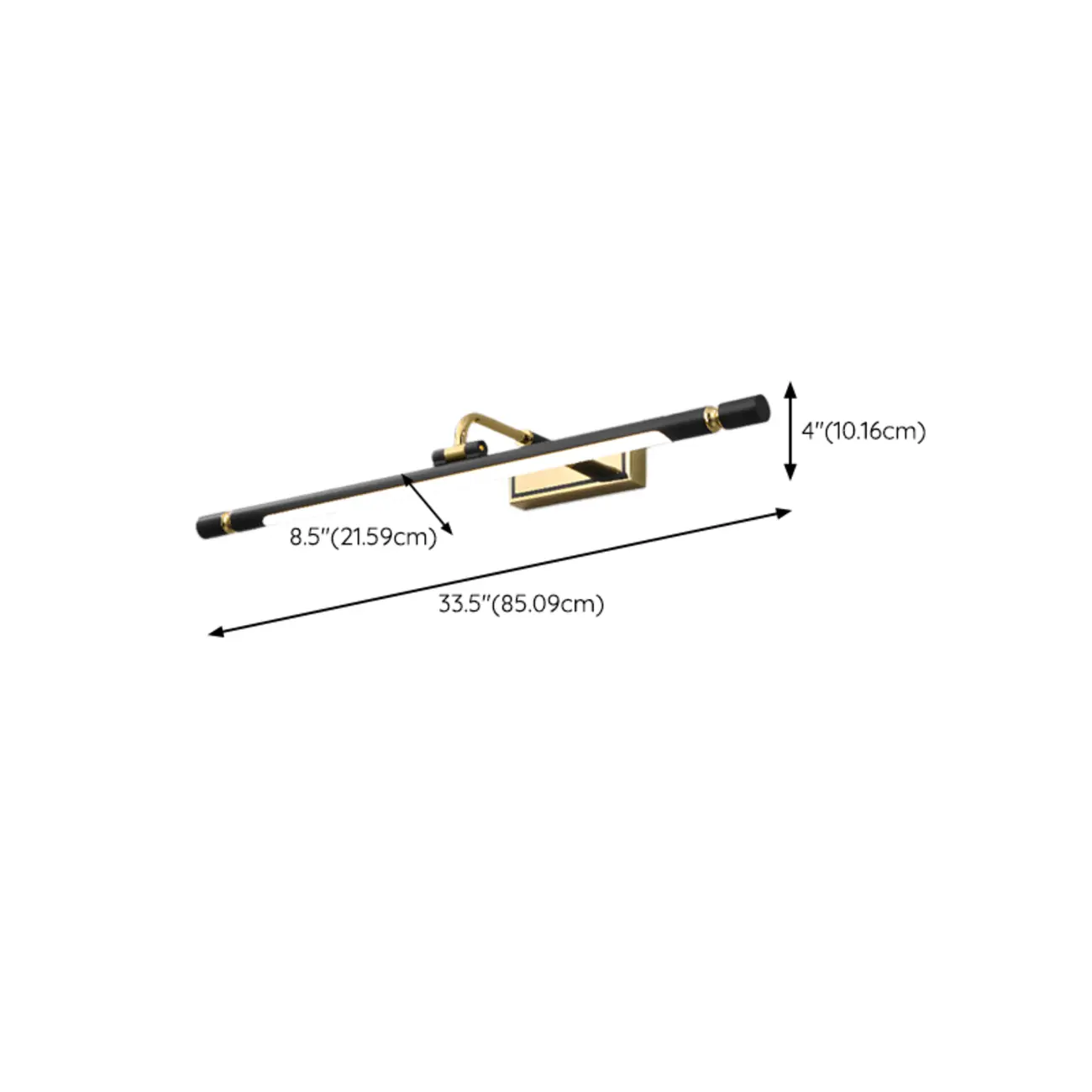 Modern linear LED Vanity Light Fixture with Black Lampshade Image - 10 | homeyfad