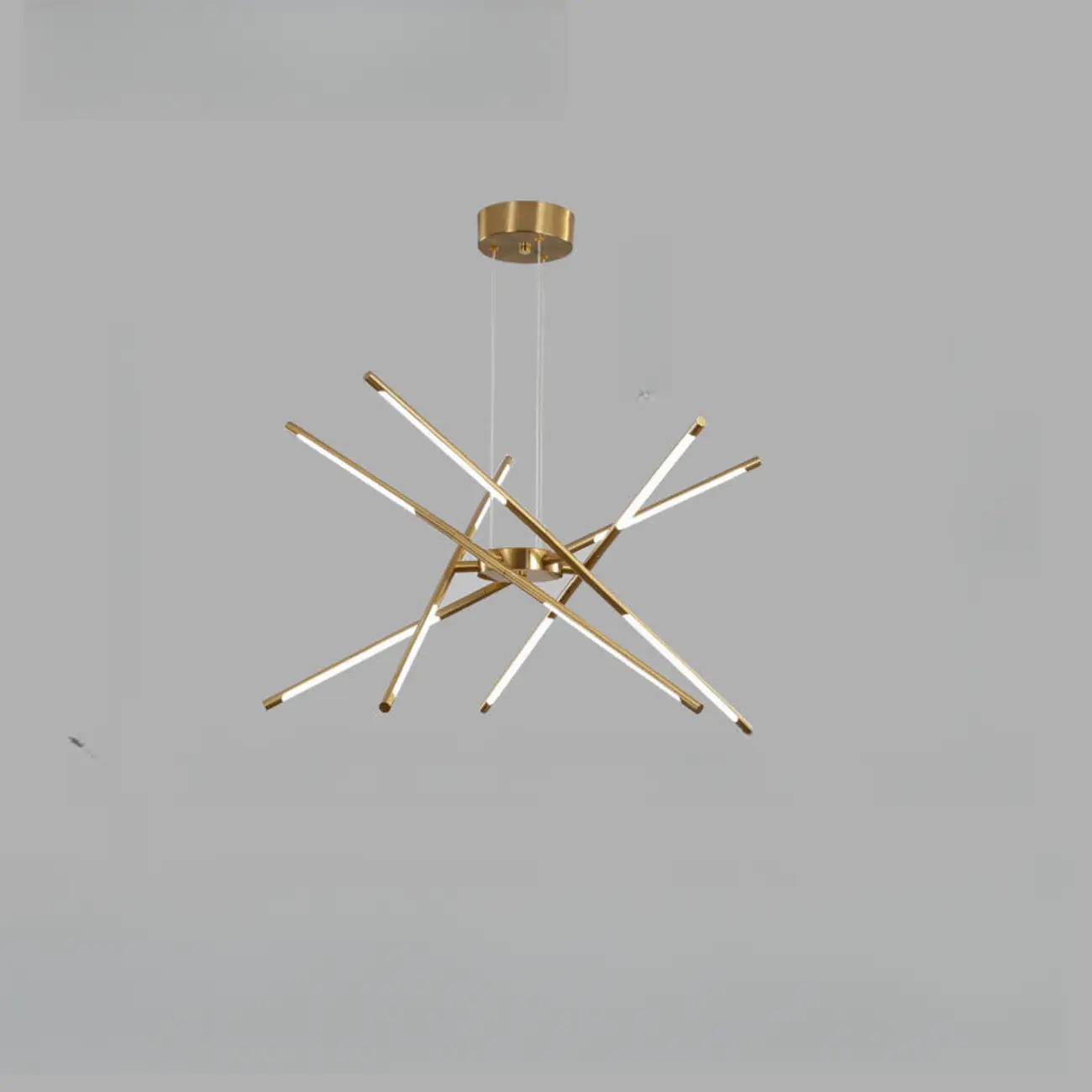 Linear Sputnik LED Chandelier with Adjustable Height Image - 10 | homeyfad
