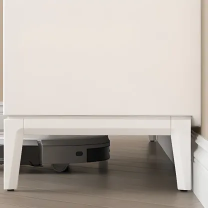 Modern Wooden Cream Double Dresser with Storage Image - 12