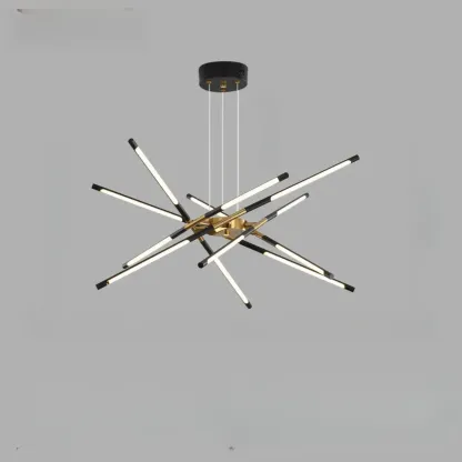 Linear Sputnik LED Chandelier with Adjustable Height Image - 11