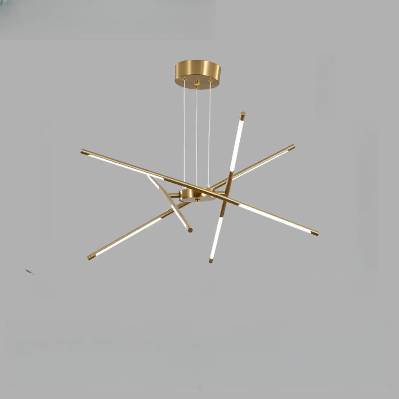 Linear Sputnik LED Chandelier with Adjustable Height Image - 12 | homeyfad