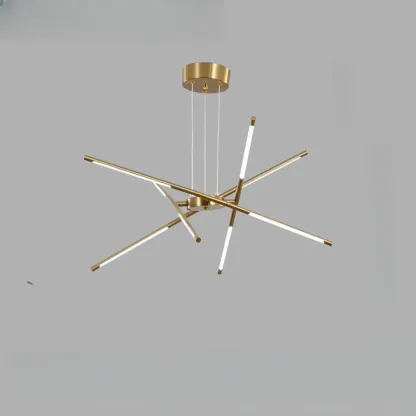 Linear Sputnik LED Chandelier with Adjustable Height Image - 12