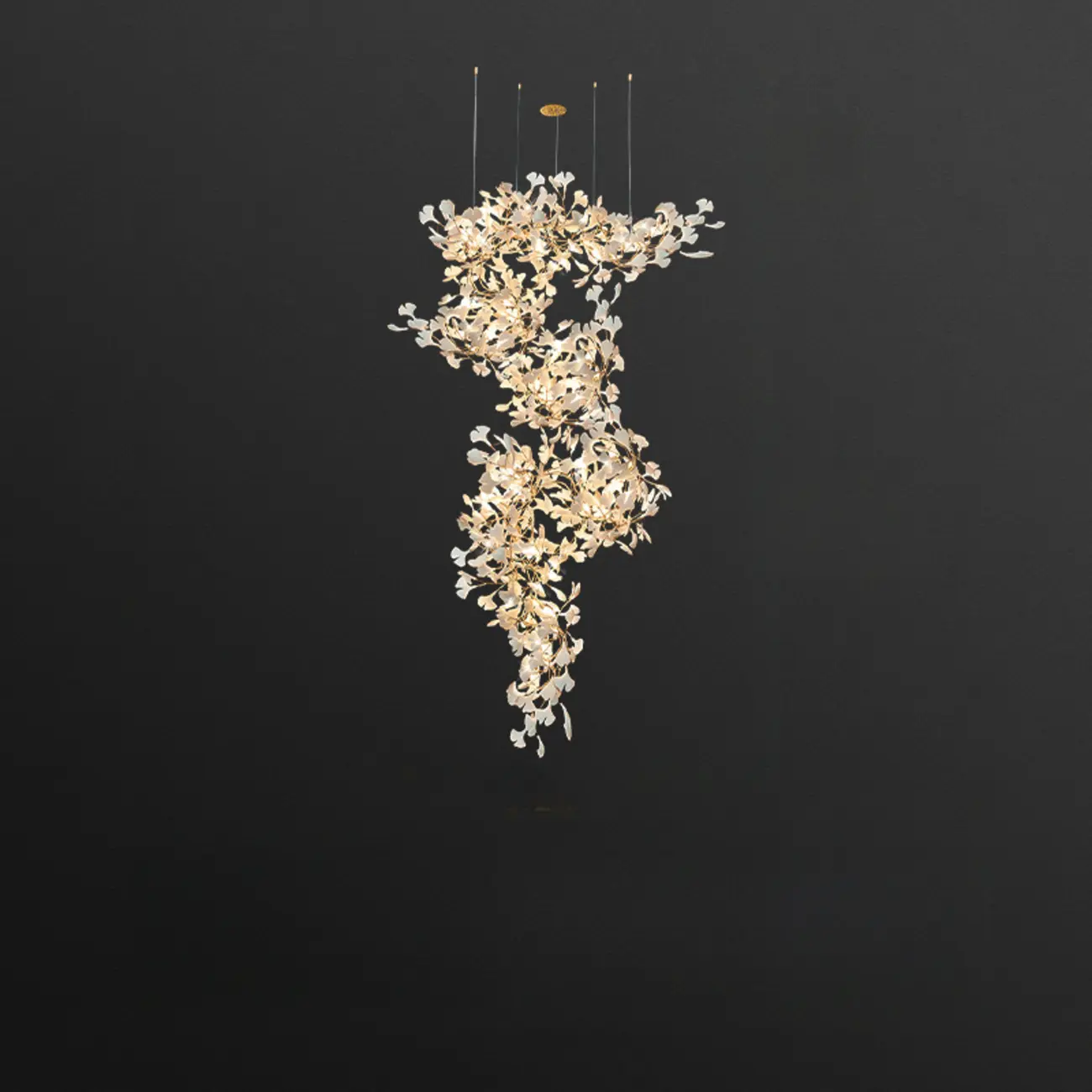 Luxury Adjustable Leaf  Chandelier for Open Spaces  Image - 5 | homeyfad