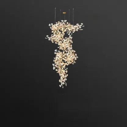 Luxury Adjustable Leaf  Chandelier for Open Spaces  Image - 5