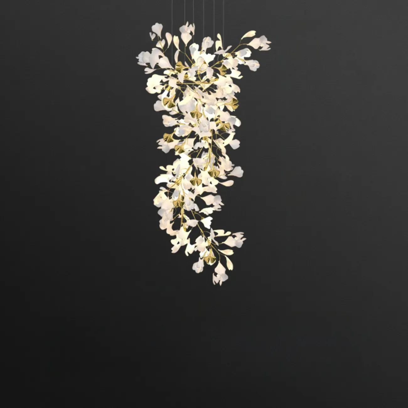 Luxury Adjustable Leaf  Chandelier for Open Spaces  Image - 6