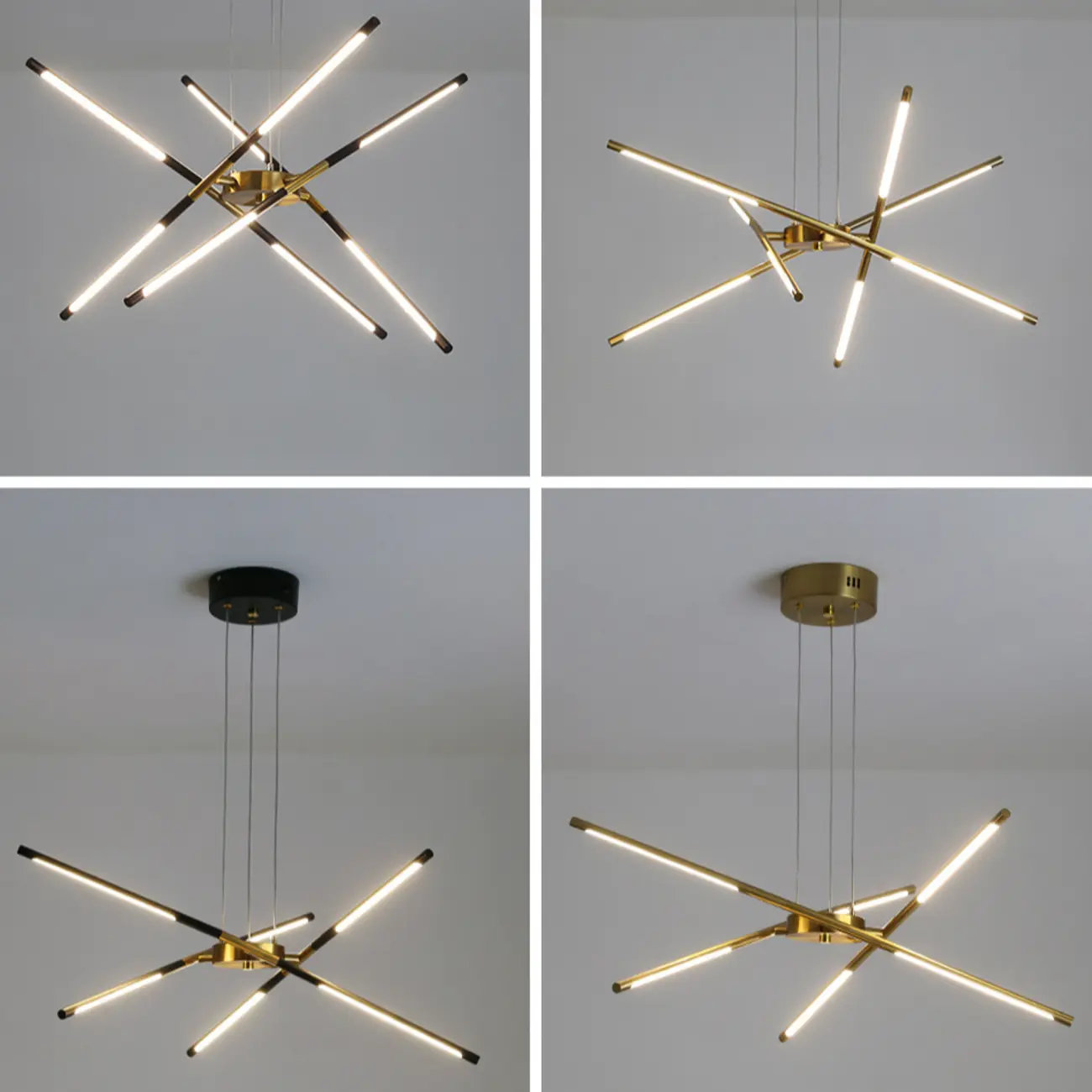 Linear Sputnik LED Chandelier with Adjustable Height Image - 15 | homeyfad