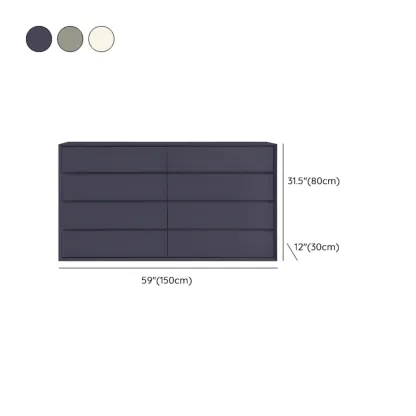 Modern Wooden Cream Double Dresser with Storage Image - 17