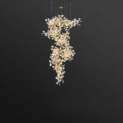 Luxury Adjustable Leaf  Chandelier for Open Spaces  Image - 7