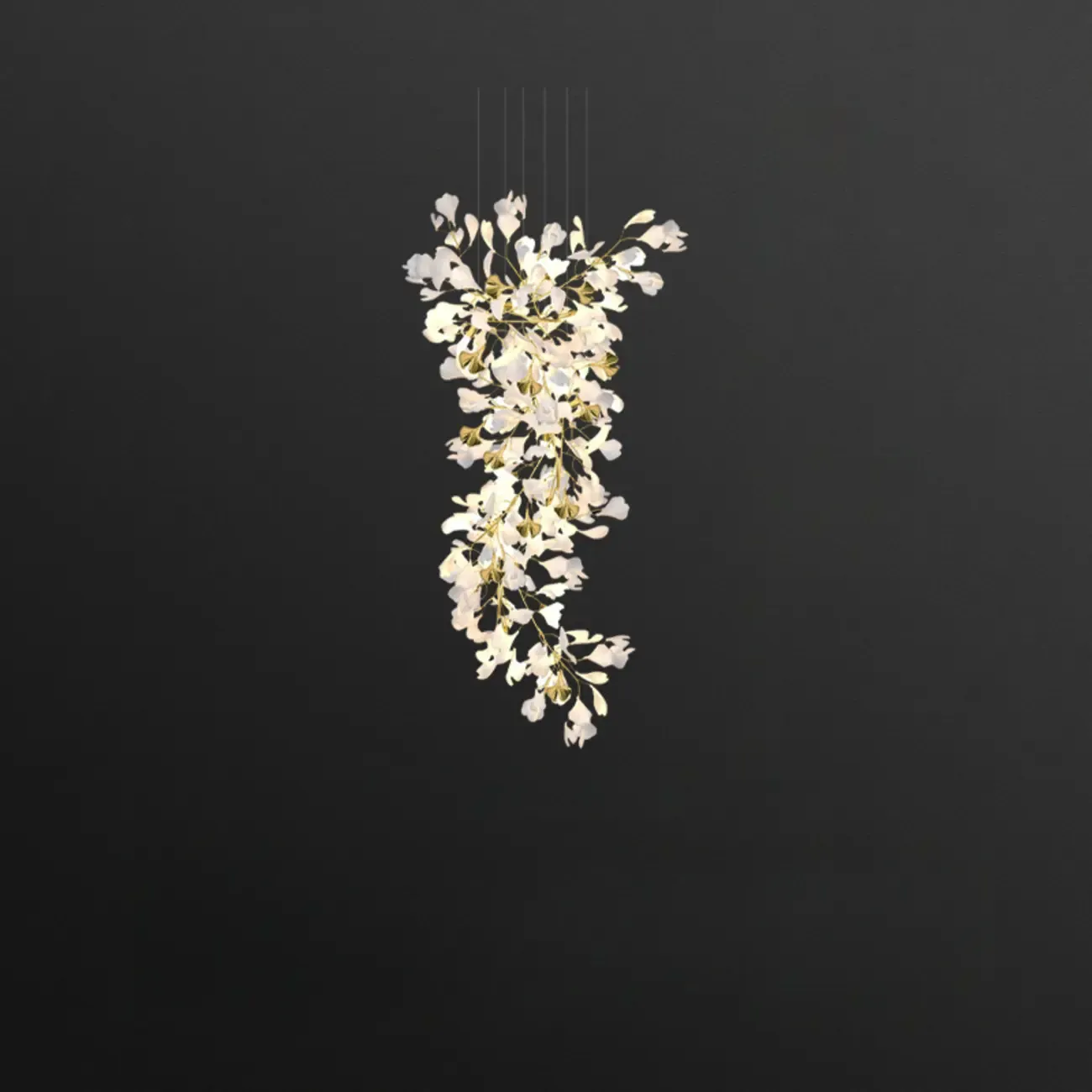 Luxury Adjustable Leaf  Chandelier for Open Spaces  Image - 8